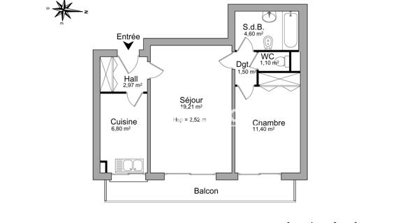 Location Appartement 2 pièces 47.58 m² - Le Perreux-sur-marne 94170