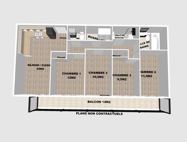 Appartement 5 pièces - 91 m² Exclusivité efficity