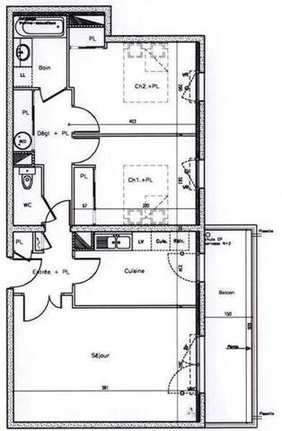 Appartement 3 pièces - 44300 Nantes -  Vieux Doulon