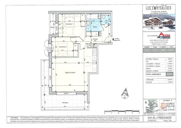 Appartement T3 à vendre  3 pièces - 72,05 m2 LA CHAPELLE D ABONDANCE - 74