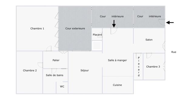 Loft avec terrasse, proche du centre-ville