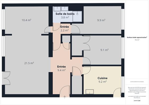 Appartement Valence 4 pièces 78.75 m2
