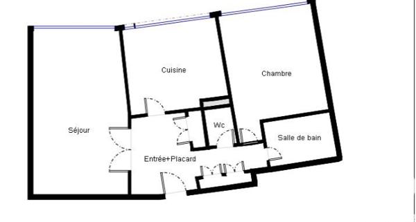 Appartement à vendre 2 pièces 44,17 m² Châtenay-Malabry