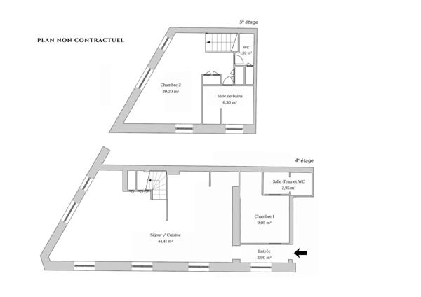 PARIS 2ème - À VENDRE - Élégant Duplex de 3 Pièces - 92,22 m²