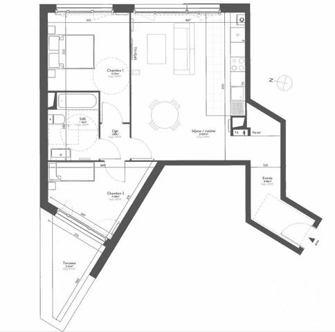 Appartement F3 à vendre  3 pièces - 64,55 m2 EPINAY SUR SEINE - 93