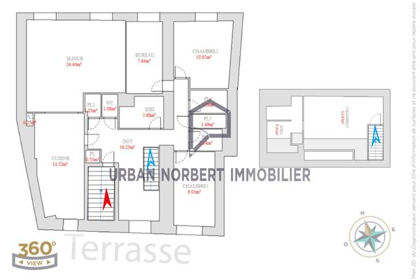Septèmes-les-Vallons (13240) Immeuble de rapport 3 lots libre avec 2 appartements et 1 local