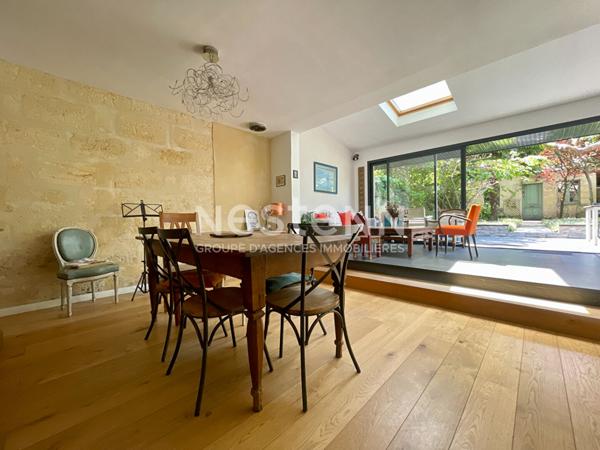 Talence Médoquine échoppe double 4 ch + 1 bureau terrasse jardin et dépendance.