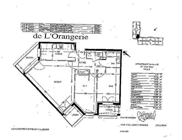 3 PIECES 58m² + 2 BALCONS + DOUBLE PARKING - CERGY LE HAUT