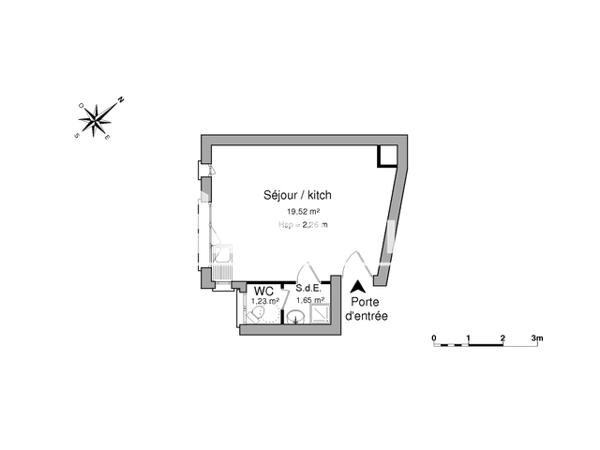 Location Studio 22.4 m² - 3 PLACE GRANDE BOUCHERIE Strasbourg 67000