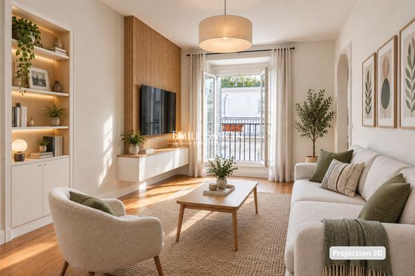 A VENDRE - Appartement Paris - 75009 - Folies Bergère - Square Montholon - 2 pièces - 1 chambre - 48 m²