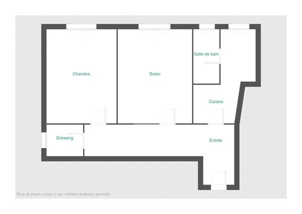 Appartement Levallois Perret 2 pièce(s) 41 m2
