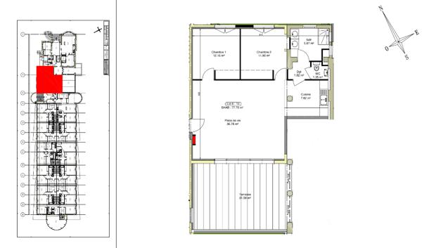Appartement à vendre 4 pièces 77,7 m² Fontainebleau