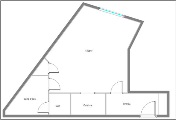 GRAND STUDIO DE 28m2 À RAFRAICHIR