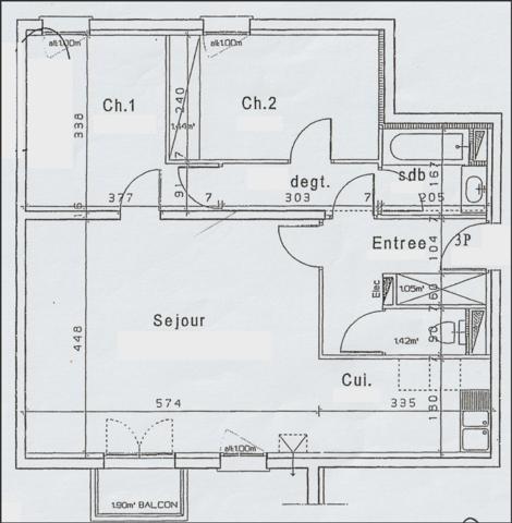 APPARTEMENT 3 PIÈCES 65,56M2 AVEC BALCON ET GARAGE CENTRE MERVILLE FRANCEVILLE PLAGE 280 000€