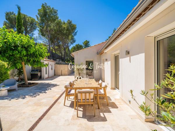 Ventabren — Propriété de plain-pied, ,3 chambres , piscine , garge et appartement indépendant 2 chambres