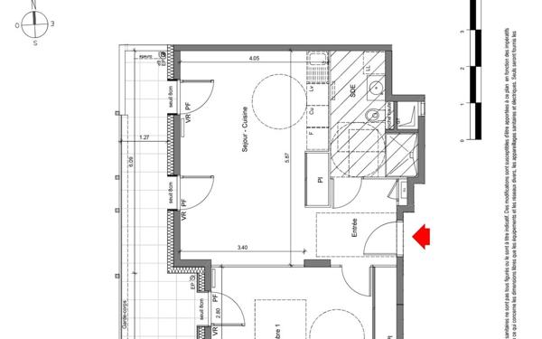 Appartement à vendre    2 pièces • 47,92 m2 Grenoble