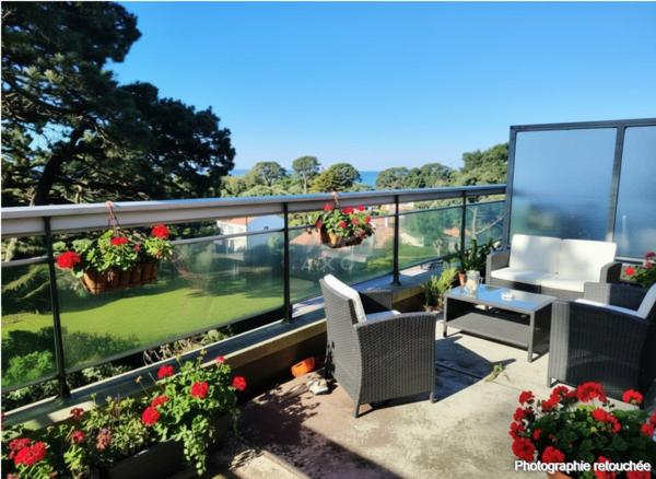 PORNIC  Appartement 3 pièces au dernier étage avec vue mer et terrasse de 40 m²
