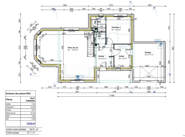 Maison contemporaine de 132,51 m²