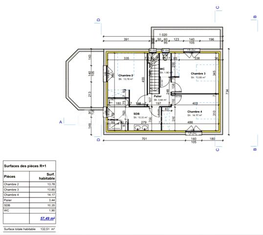 Maison contemporaine de 132,51 m²