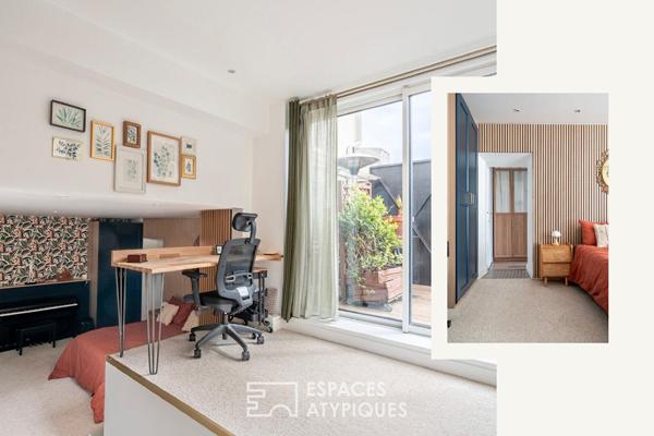 Loft en duplex avec terrasse comme une maison