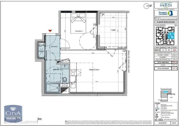 Appartement à louer 2 pièces 39.9m² Nice (06200)