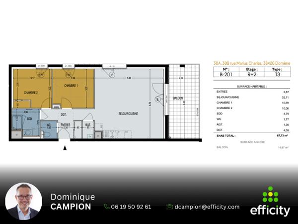 Appartement
         3 pièces
        - 68 m² 292 000 € *