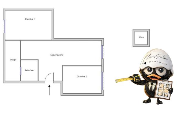Appartement T3 de 52m2 idéal premier achat.
