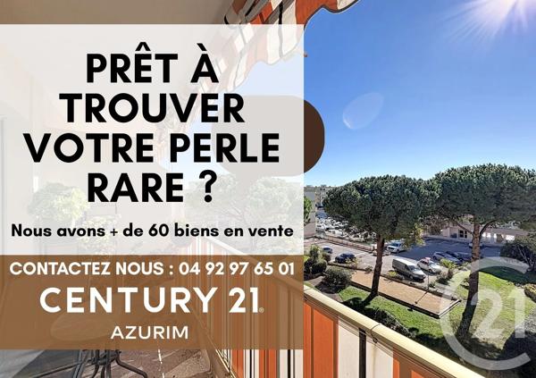 Appartement F2 à vendre  2 pièces - 35 m 2   MANDELIEU LA NAPOULE  - 06