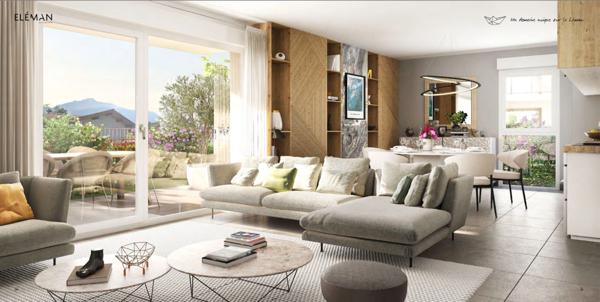 Appartement à vendre 3 pièces en rez-de-jardin EXCENEVEX (74)