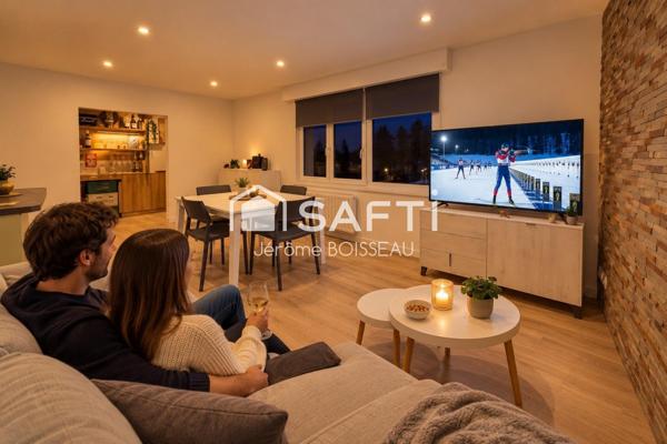 LES ROUSSES — Appartement rénové de 72 m², 2 chambres, cave et 2 parkings