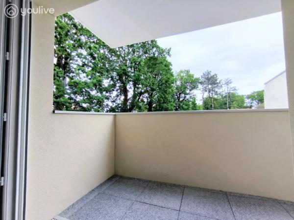 CHALLANS – T2 NEUF JAMAIS HABITÉ, BALCON SUR PARC ET PARKING EN SOUS-SOL