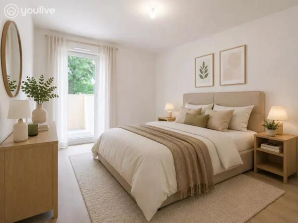 CHALLANS – T2 NEUF JAMAIS HABITÉ, BALCON SUR PARC ET PARKING EN SOUS-SOL