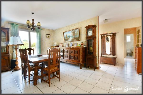 Maison à vendre de plain-pied 3 chambres avec piscine et double garage à Pineuilh (33)