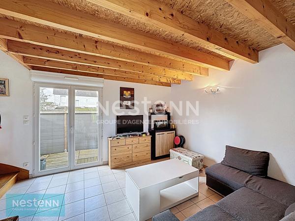 Maison 2 pièces à vendre aux des grèves de Langueux ! Ideal investissement ou premier achat, maison avec une chambre, jardin et parking avec vue sur les Grèves de Langueux !