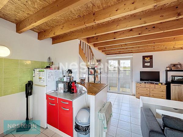 Maison 2 pièces à vendre aux des grèves de Langueux ! Ideal investissement ou premier achat, maison avec une chambre, jardin et parking avec vue sur les Grèves de Langueux !