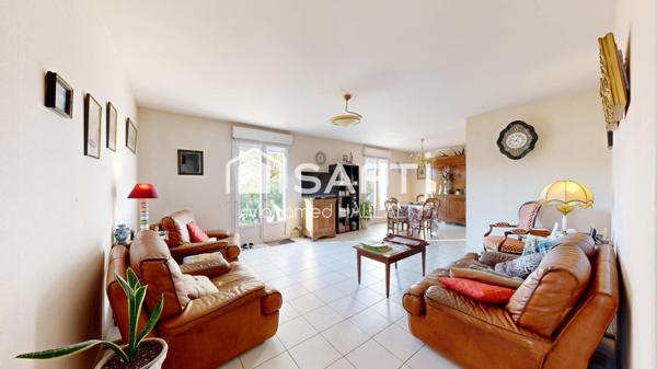 Maison plain pied 93 m², 3 ch, garage, jardin,