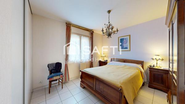 Maison plain pied 93 m², 3 ch, garage, jardin,