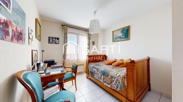 Maison plain pied 93 m², 3 ch, garage, jardin,