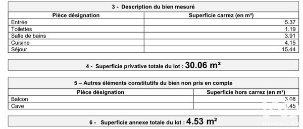 Studio à vendre 30,06 m² Fontenay-sous-Bois