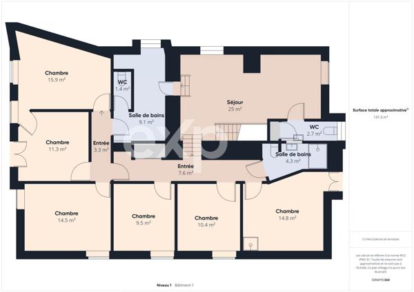 MAISON 10 PIÈCES AVEC TERRASSE GÎTE 6 CHAMBRES