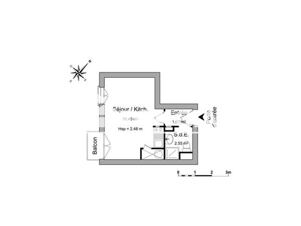 Location Studio 20.6 m² - 112 RUE DU GUET Lille 59000