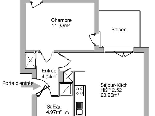 Location Appartement 2 pièces 41.3 m² - 3 MAIL DES JUSTES DE FRANCE _ APPT 2212 Saint Jean De La Ruelle 45140