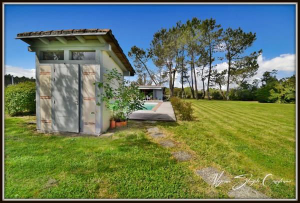 Maison Landaise de charme de 140 m² à vendre 6 pièces LINXE (40) au calme avec piscine.