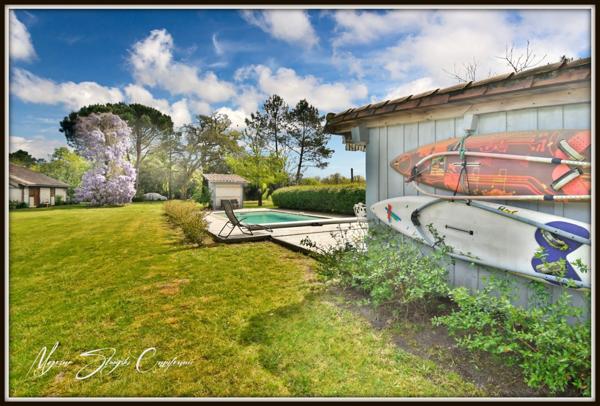 Maison Landaise de charme de 140 m² à vendre 6 pièces LINXE (40) au calme avec piscine.
