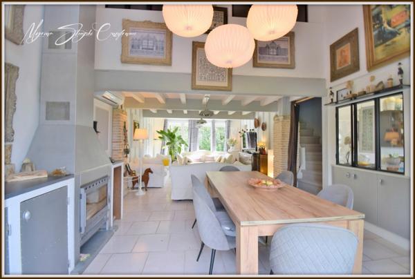 Maison Landaise de charme de 140 m² à vendre 6 pièces LINXE (40) au calme avec piscine.