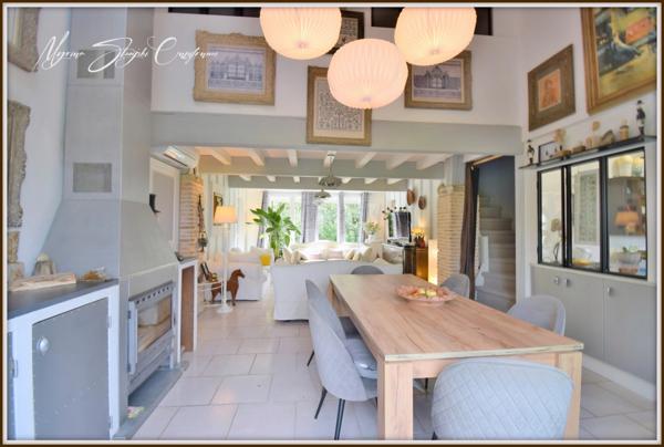 Maison Landaise de charme de 140 m² à vendre 6 pièces LINXE (40) au calme avec piscine.