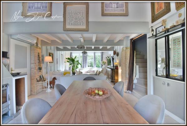 Maison Landaise de charme de 140 m² à vendre 6 pièces LINXE (40) au calme avec piscine.