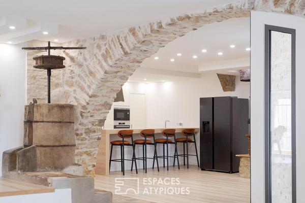 Appartement de caractère dans un ancien moulin à huile du XVIe siècle à Vallauris