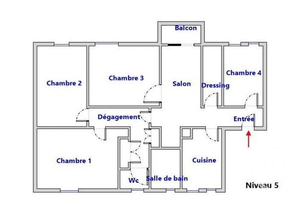 Appartement T4 à vendre  4 pièces - 72,03 m2 MONTPELLIER - 34