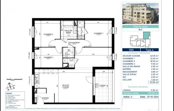 T4 Marcq-en-Baroeul 93.06 m²